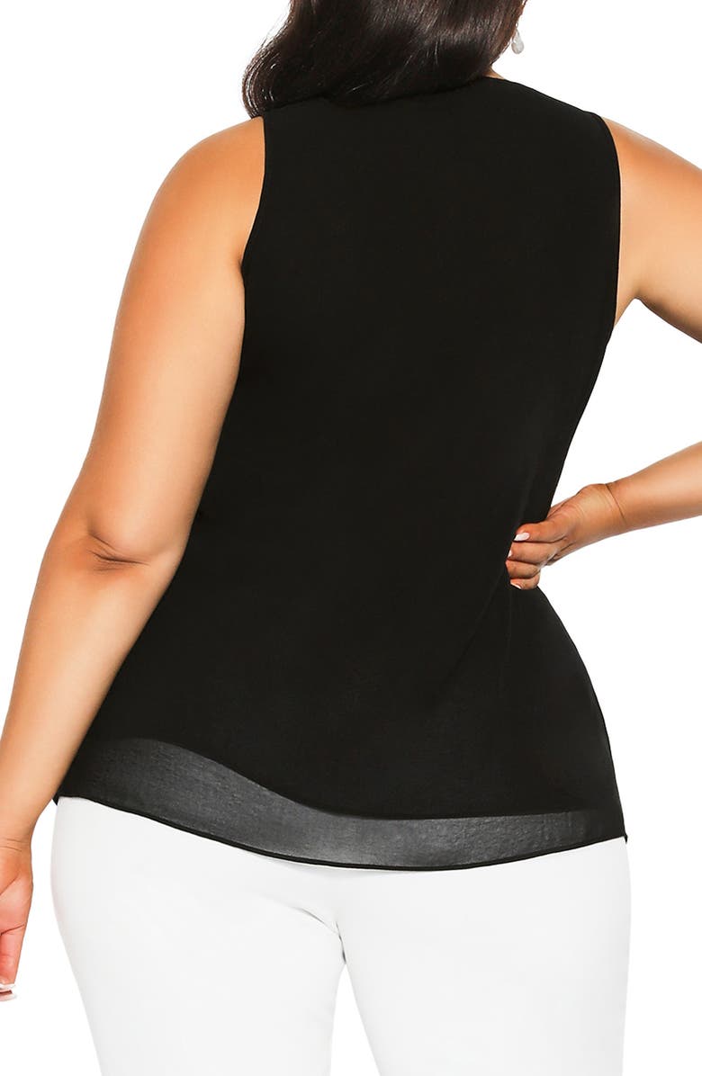 City Chic Mingle Sleeveless Top, Alternate, color, 