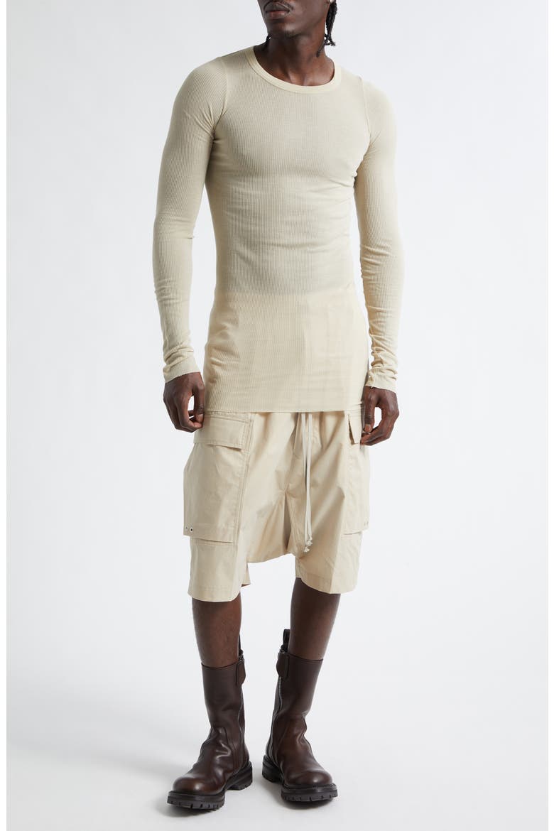 Long Sleeve Rib T-Shirt, Alternate, color, SAND