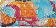 Brahmin Veronica Croc Embossed Leather Envelope Wallet