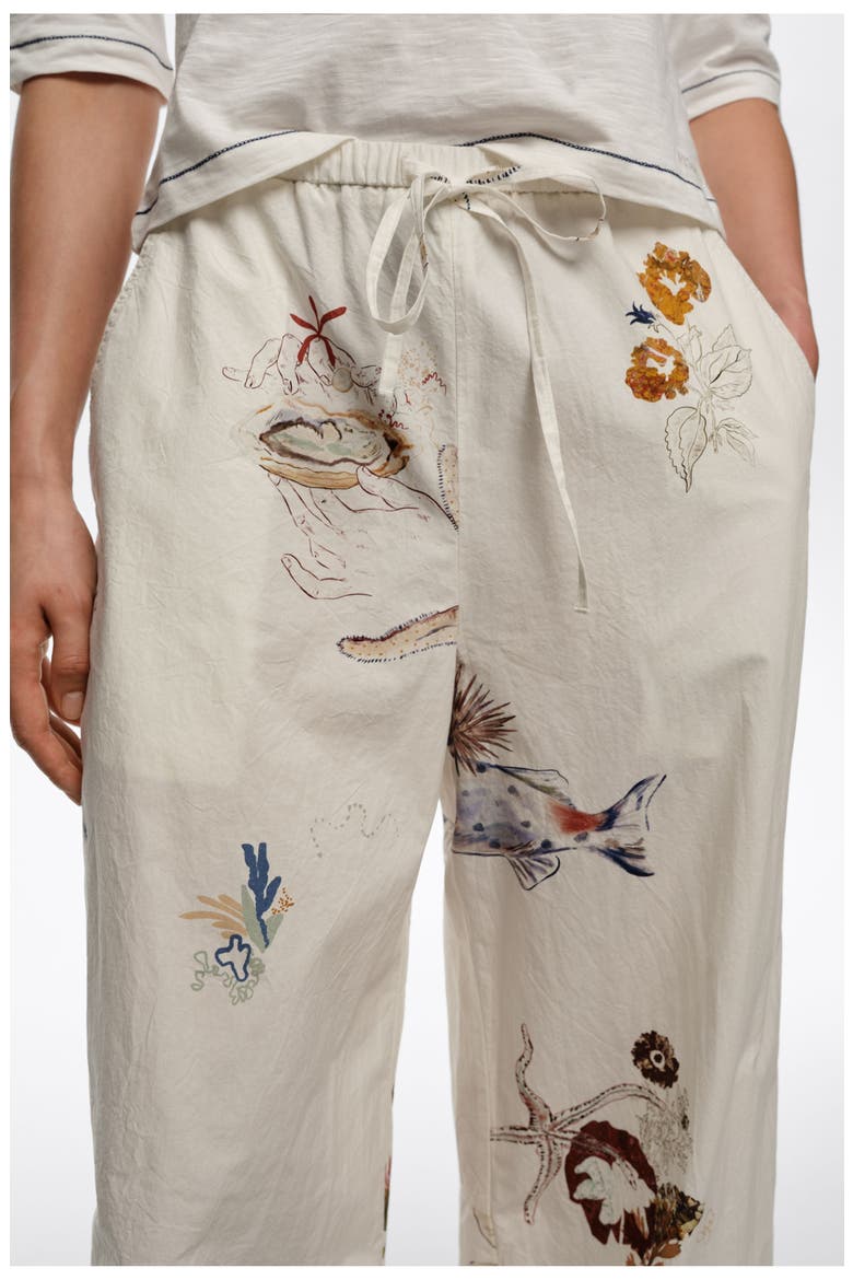 Cotton Jogger Trousers, Alternate, color, SEABED OFF WHITE