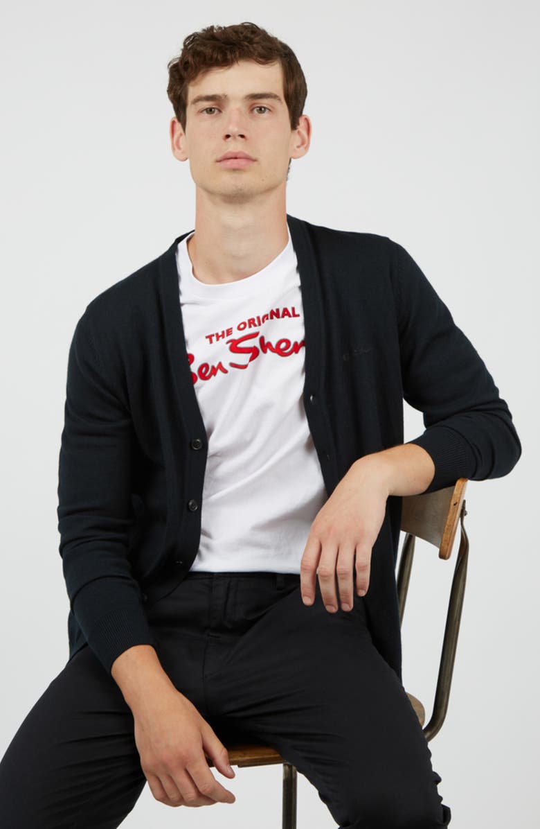 Ben Sherman Merino Wool Blend Cardigan, Alternate, color, 