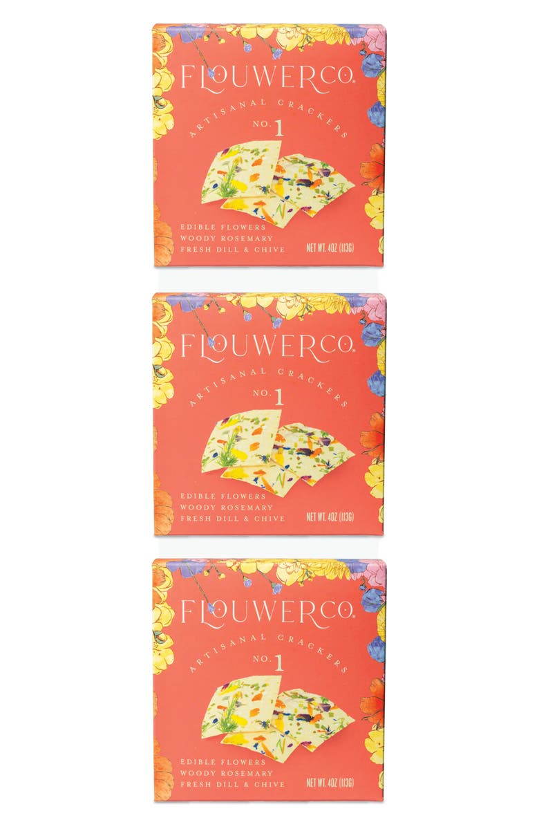 FLOUWER CO Artisanal Crackers No. 1 3-Pack, Main, color, Floral