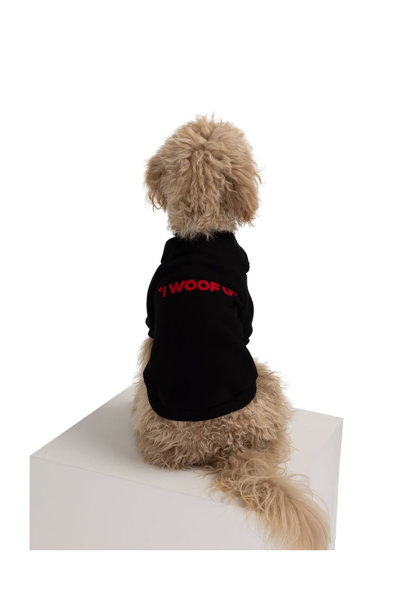 Moshiqa I Woof U Dog Sweatshirt, Alternate, color, Black