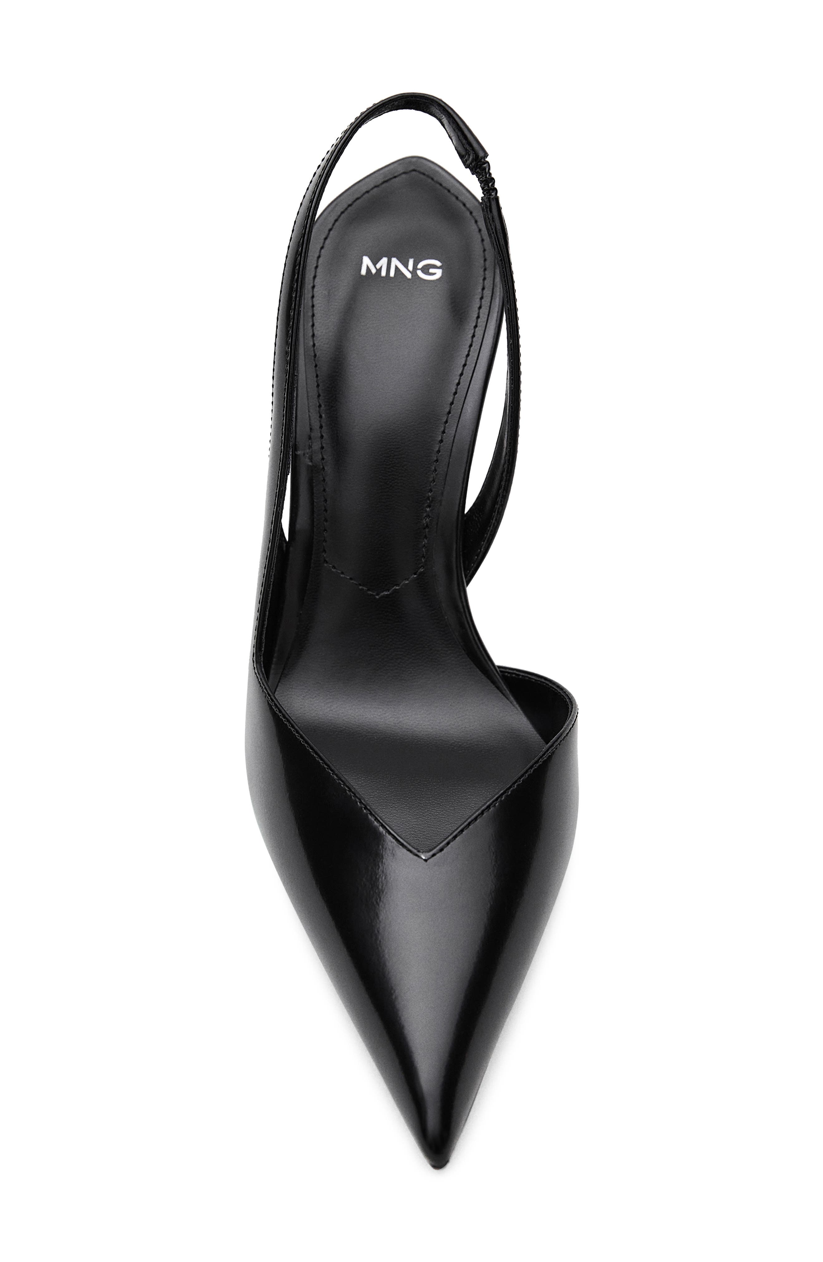 MANGO Slingback Half d
Orsay Pointed Toe Pump, Alternate, color, Black