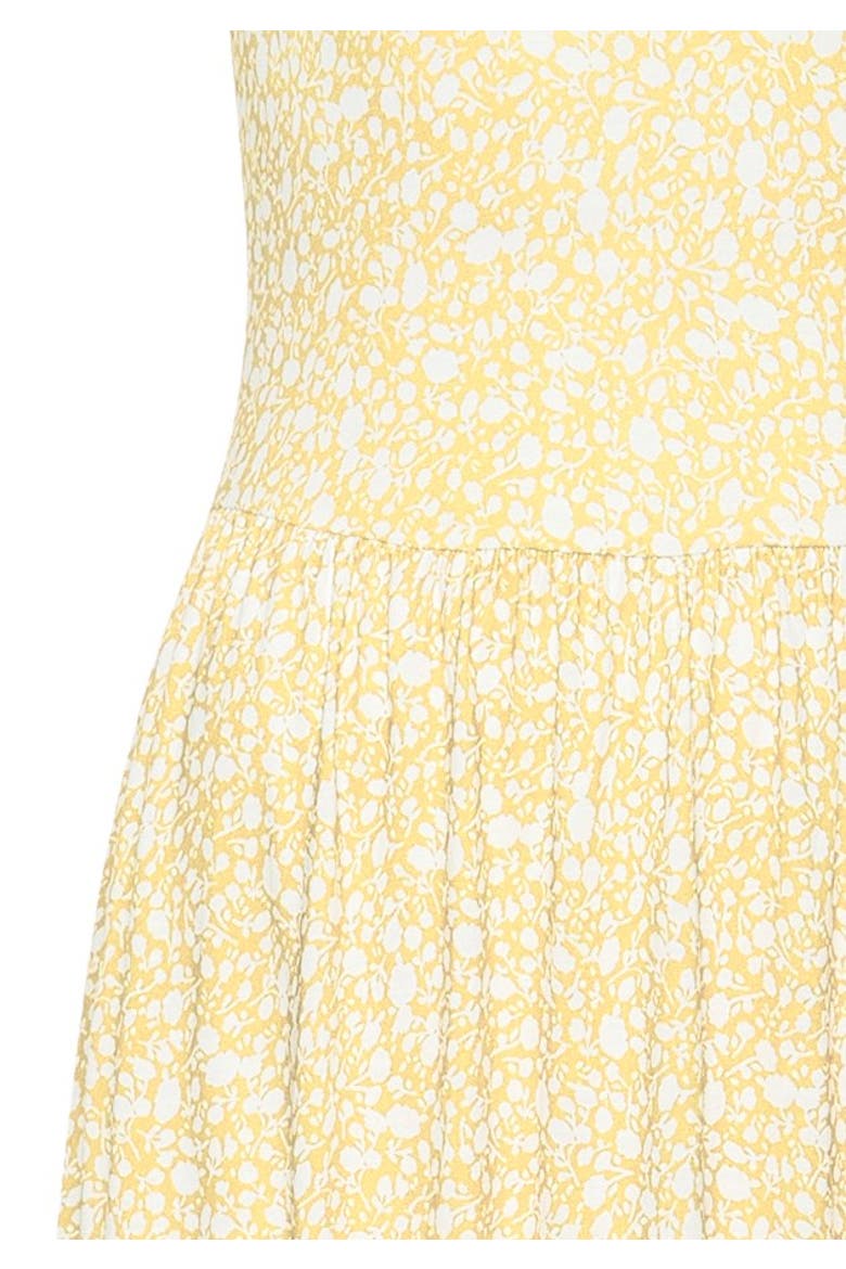 Printed Scoop Neck Dress, Alternate, color, Yellow