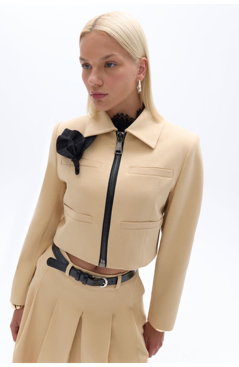 Nocturne Shoulder Pad Crop Jacket, Main, color, 