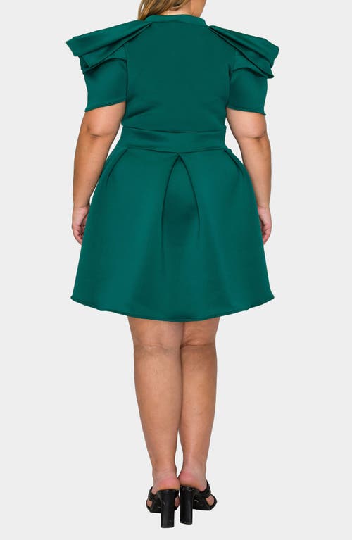 L I V D Karina Statement Stretch Neoprene Fit & Flare Dress