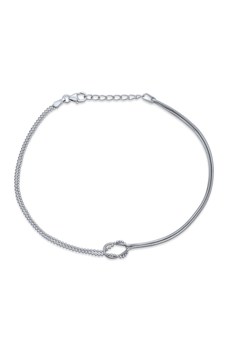 BLING JEWELRY Infinity Bead & Cocoon Chain Anklet, Main, color, 