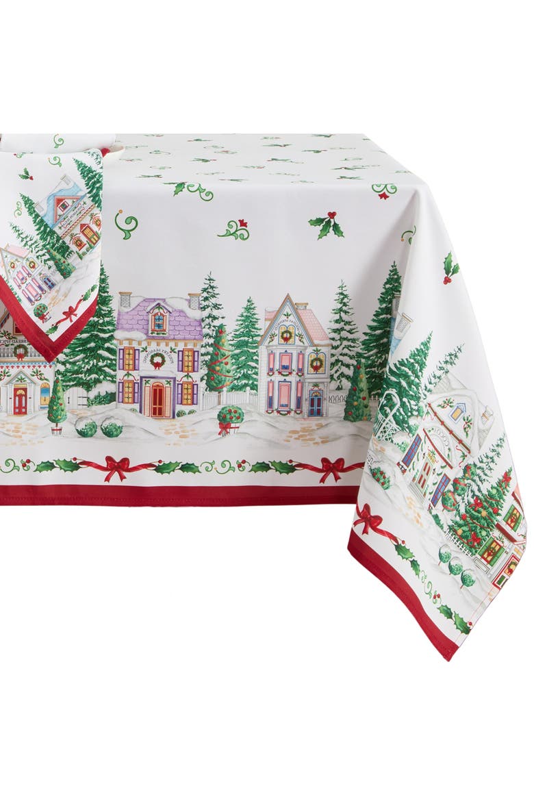 Spice Village Christmas Tablecloth, Alternate, color, Multicolor