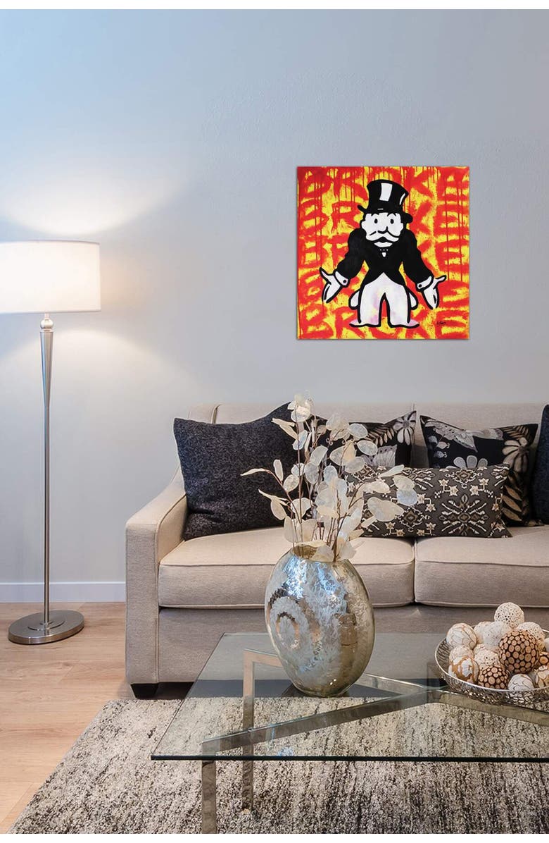 iCanvas Mr. Monopoly (Broke) by MR BABES Canvas Wall Art - 18" x 18", Main, color,