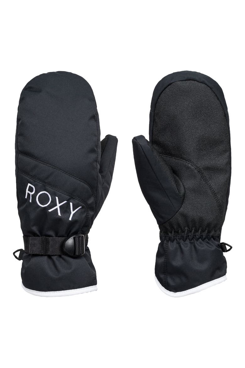 Jetty Solid Snow Mittens, Main, color, TRUE BLACK