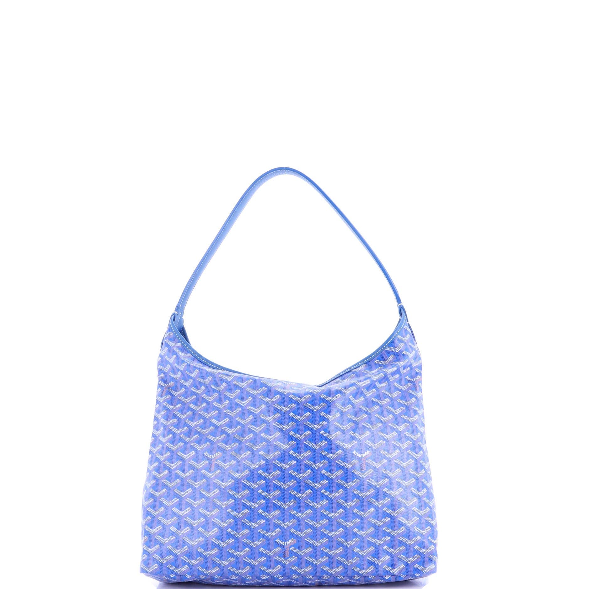 Pre-Owned Goyard Boheme Hobo Coated Canvas, Alternate, color, Blue