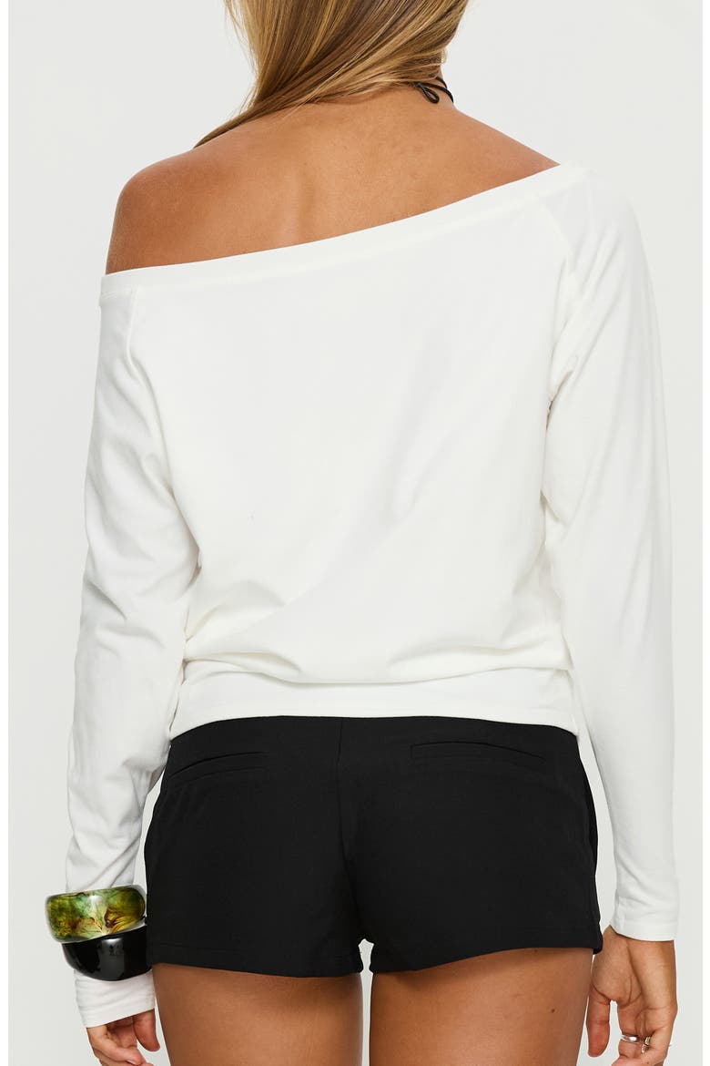 Icon Baby Off the Shoulder Cotton Blend Top, Alternate, color, WHITE