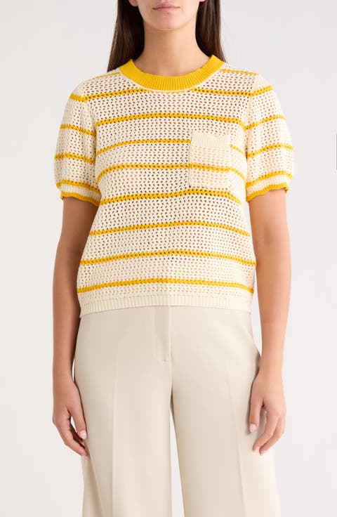 Dannah Stripe Open Knit Sweater