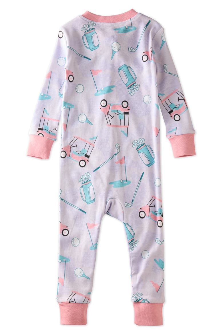 Shawn Footless Organic Cotton One-Piece Pajamas, Alternate, color, LITTLE GOLFER PURPLE