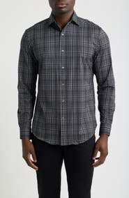 Bugatchi OoohCotton Devon Plaid Performance Shirt