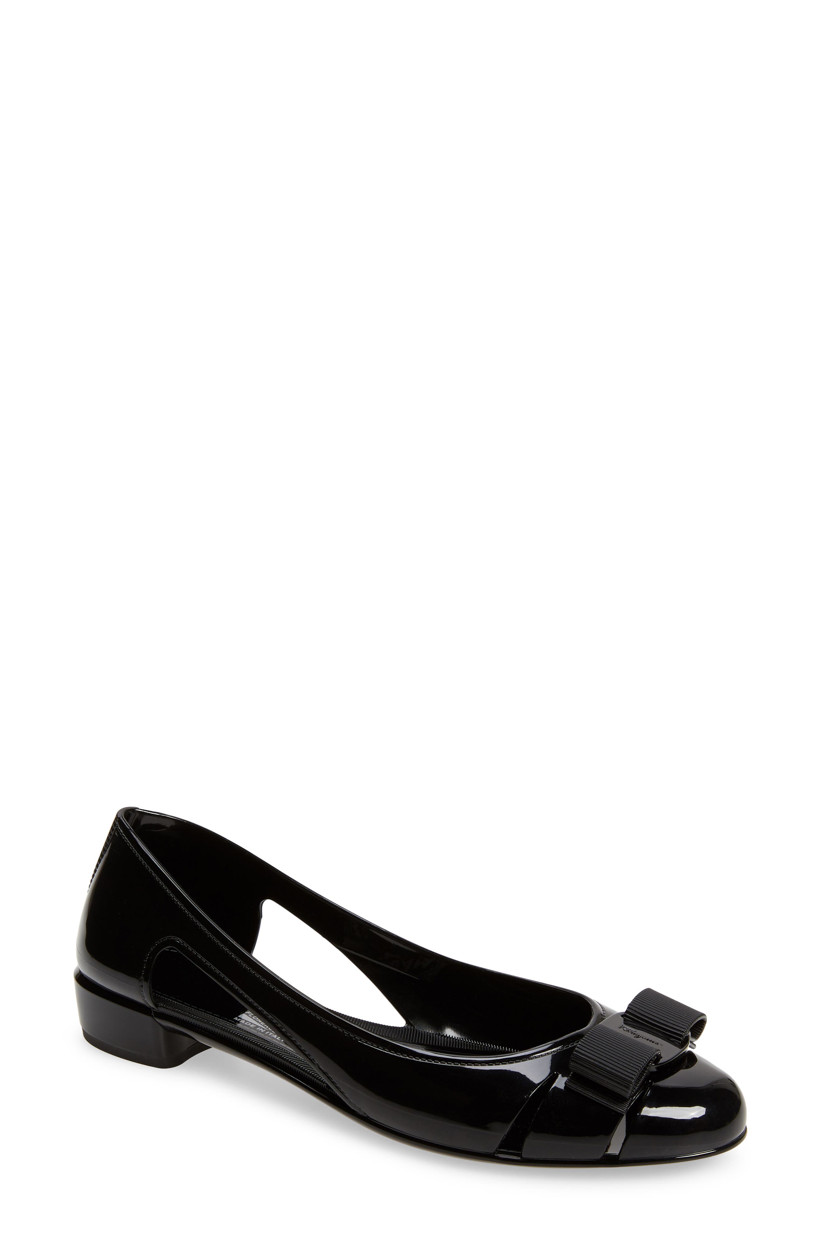 FERRAGAMO Salvatore Ferragamo Jelly Cutout Ballerina Flat, Main, color, 