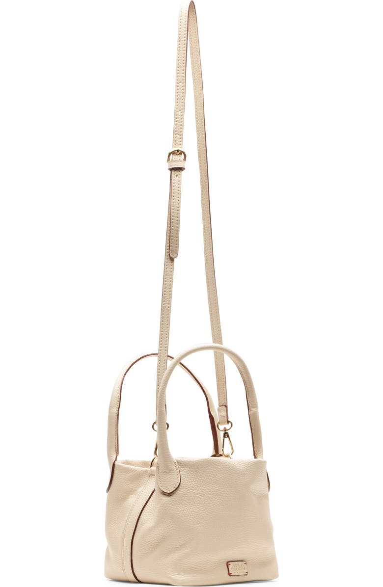 Frances Valentine Mini Sweet Pea Tumbled Leather Handbag, Alternate, color, Oyster