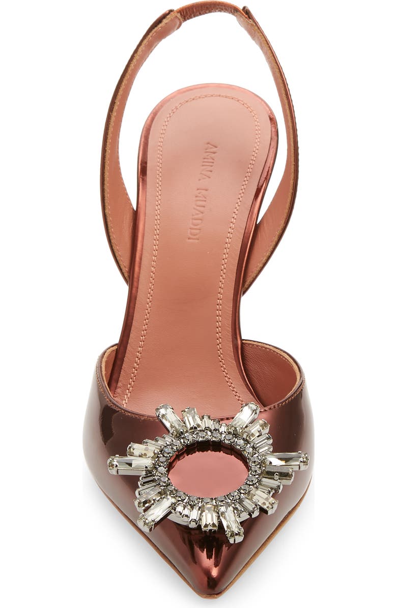 Amina Muaddi Begum Crystal Pointed Toe Slingback Pump, Alternate, color,