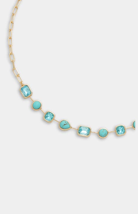 Naomie Paperclip Tennis Necklace