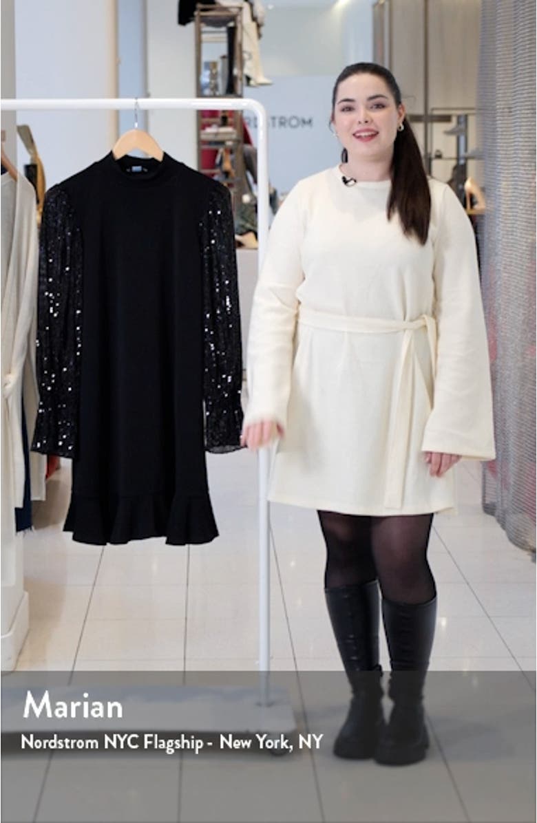Sequin Long Sleeve Dress, sales video thumbnail