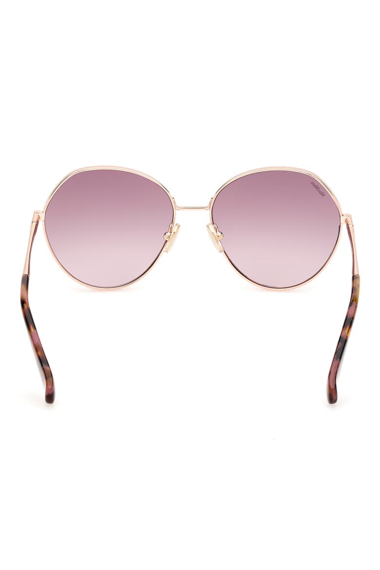 Menton 57mm Round Sunglasses, Alternate, color, SHINY ROSE GOLD / GRADIENT