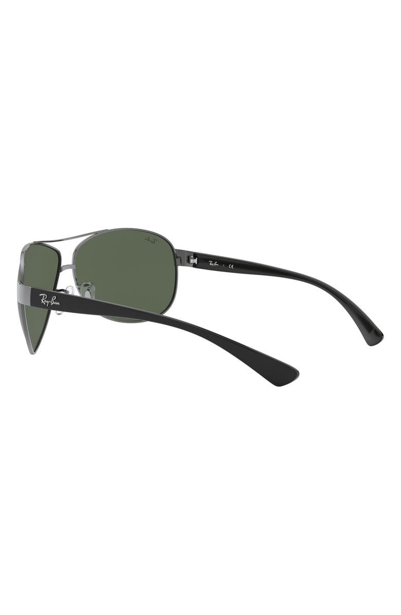 Ray-Ban 63mm Overzise Pilot Sunglasses, Alternate, color, Gunmetal Green