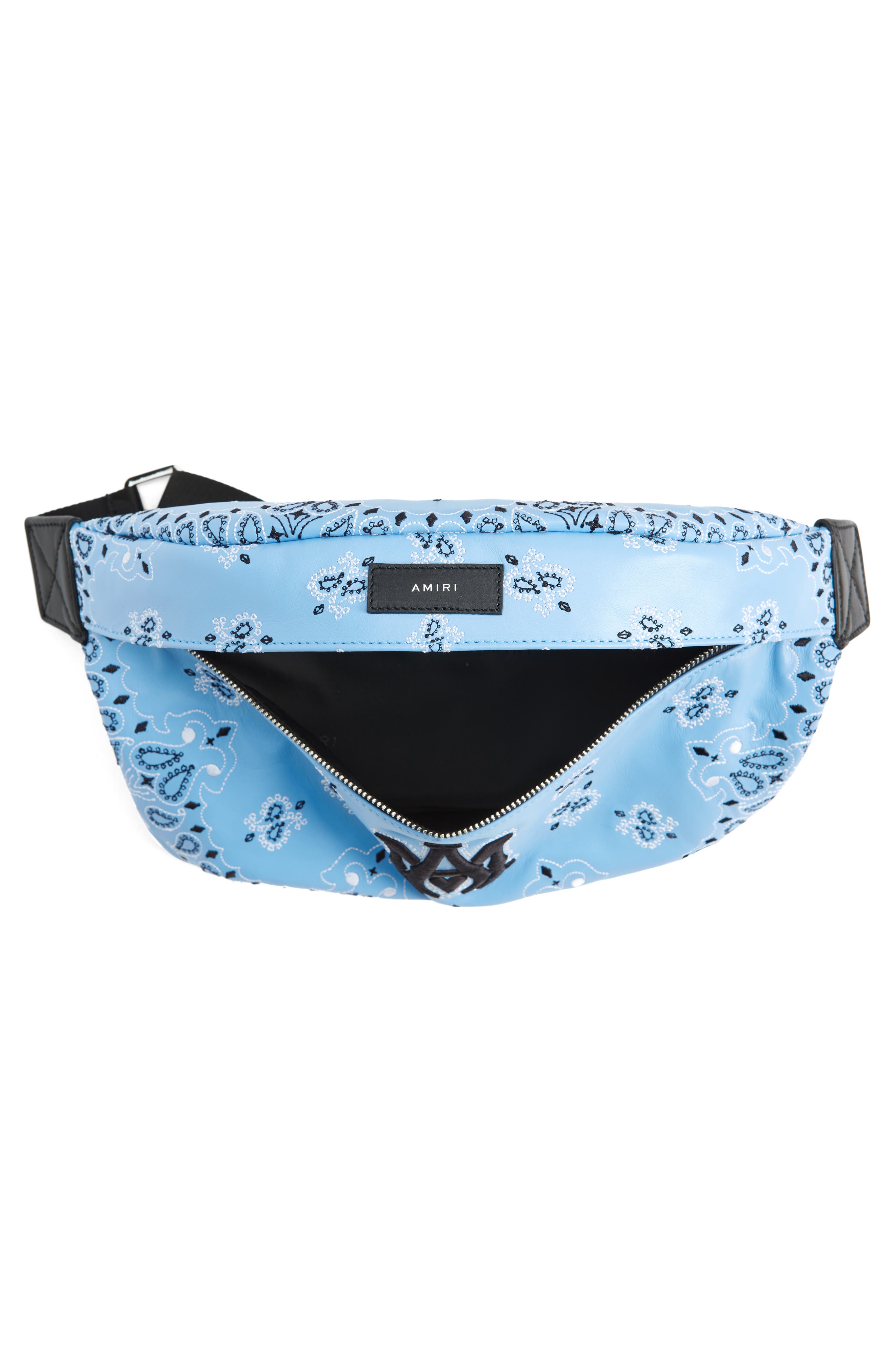 AMIRI Bandana Leather Belt Bag, Alternate, color, 