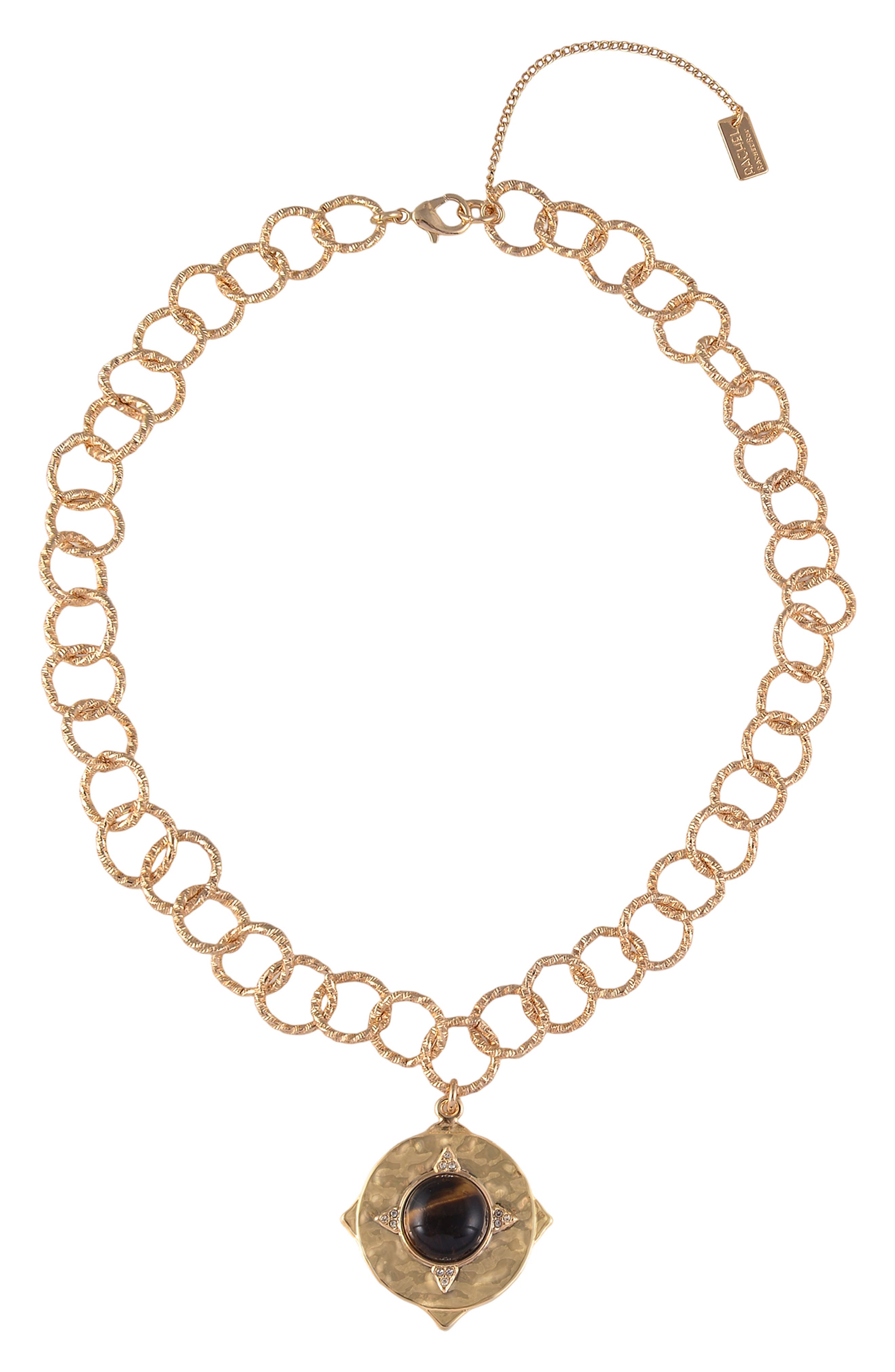 Rachel Roy Tiger's Eye Pendant Necklace
