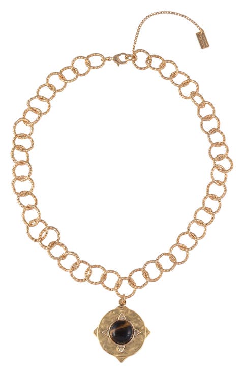 Tiger's Eye Pendant Necklace