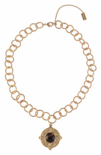 Rachel Roy Tiger's Eye Pendant Necklace