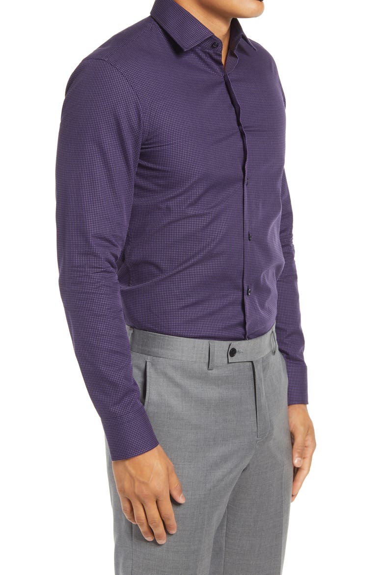 Jango Slim Fit Geometric Dress Shirt, Alternate, color, MEDIUM PURPLE