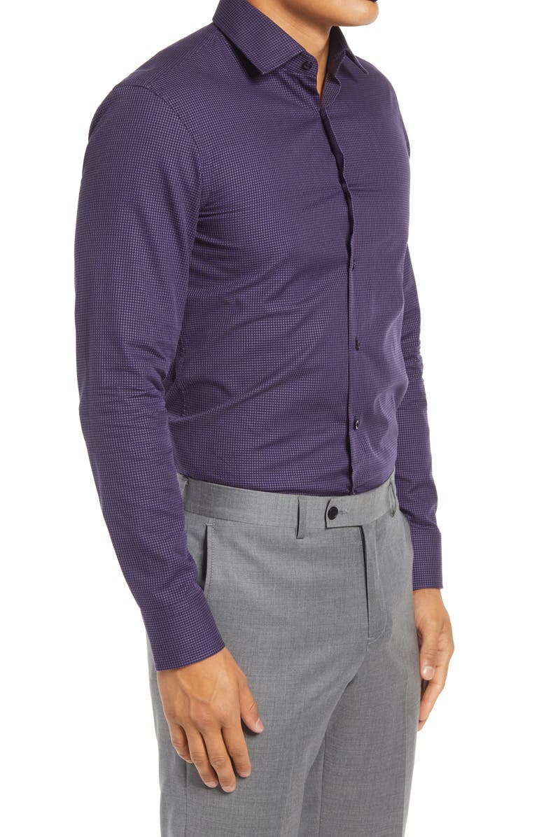 BOSS Jango Slim Fit Geometric Dress Shirt, Alternate, color,