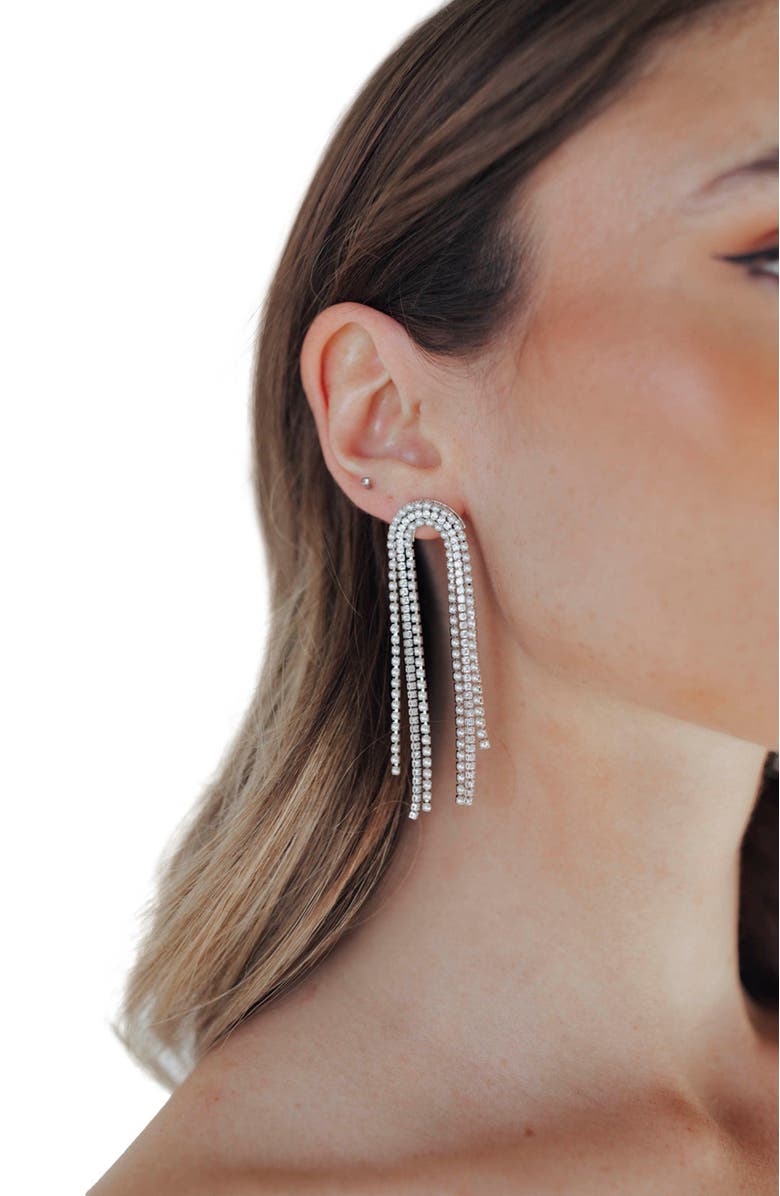 Untamed Petals Cairo Rainbow Drop Earrings, Alternate, color, Silver