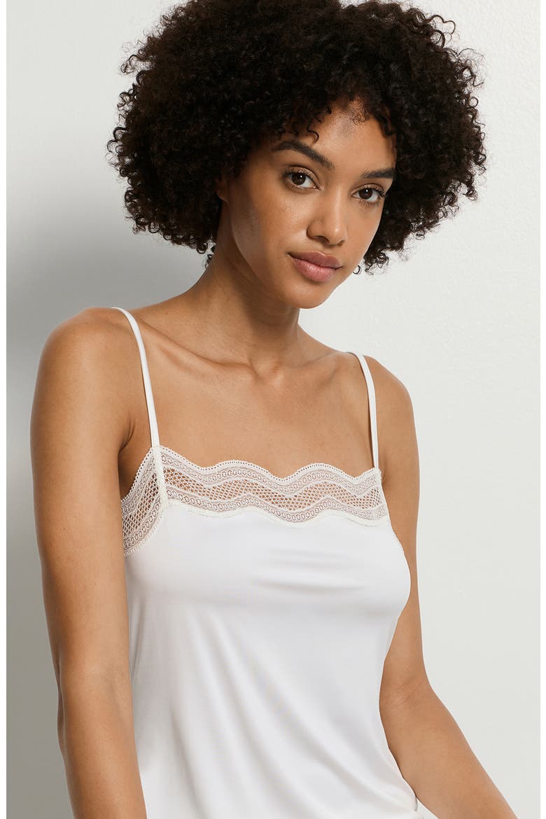 Cira Tulle Lace Trim Camisole, Alternate, color, OFF WHITE