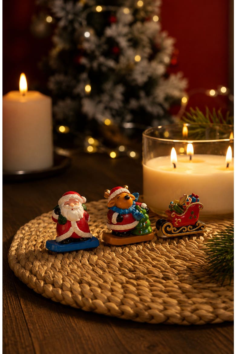 Christmas Candle Bowl, Alternate, color, Multi