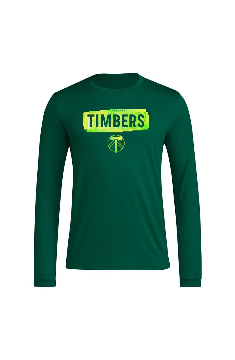 adidas Men's adidas Green Portland Timbers Local Pop AEROREADY Long Sleeve T-Shirt, Alternate, color, Green