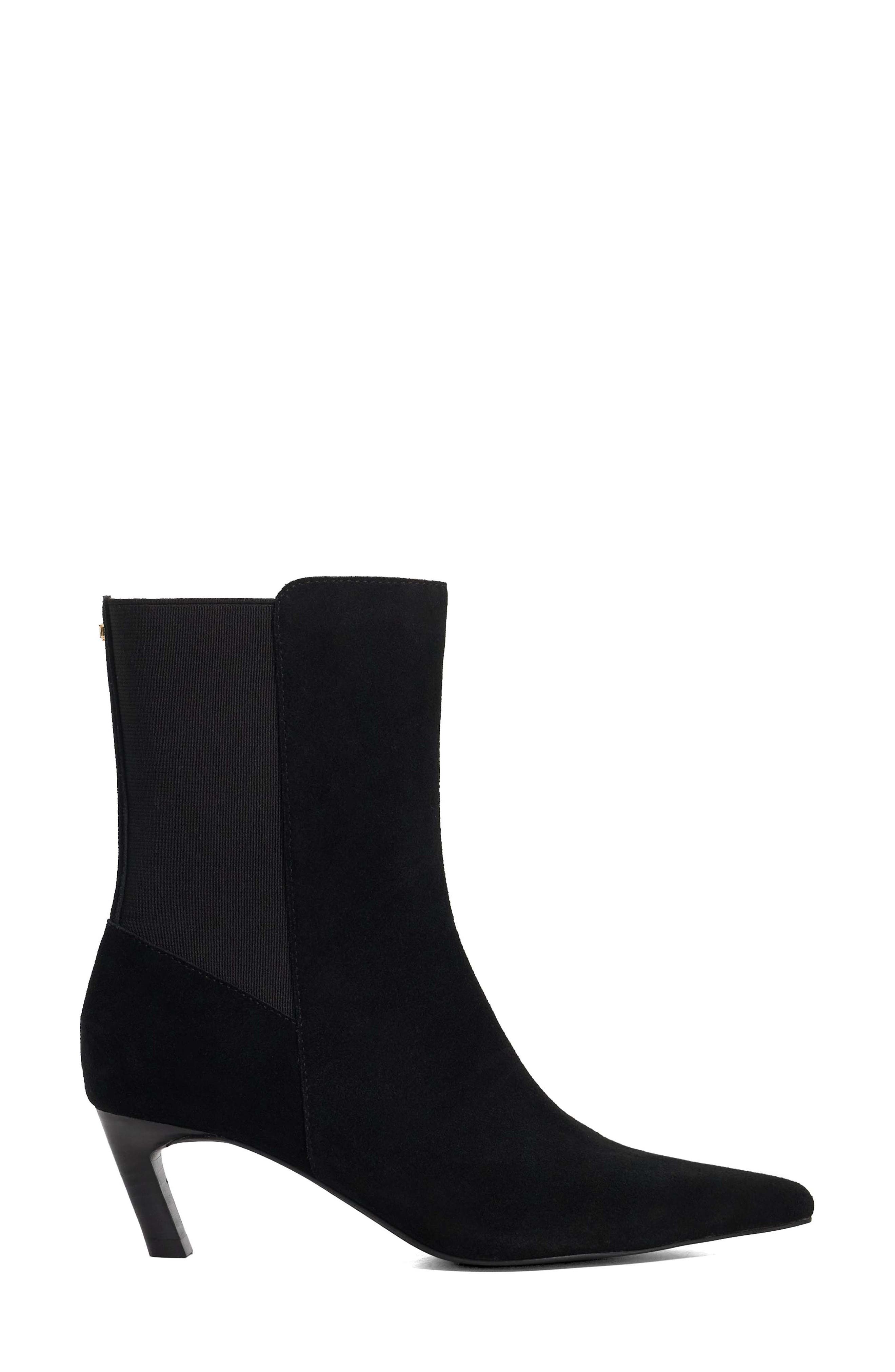 Dune London Orlai Pointed Toe Bootie, Alternate, color, Black