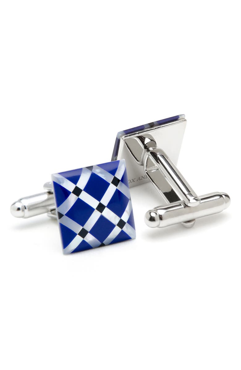 Cufflinks, Inc. Mother-of-Pearl Diamond Cuff Link & Stud Set, Alternate, color, 