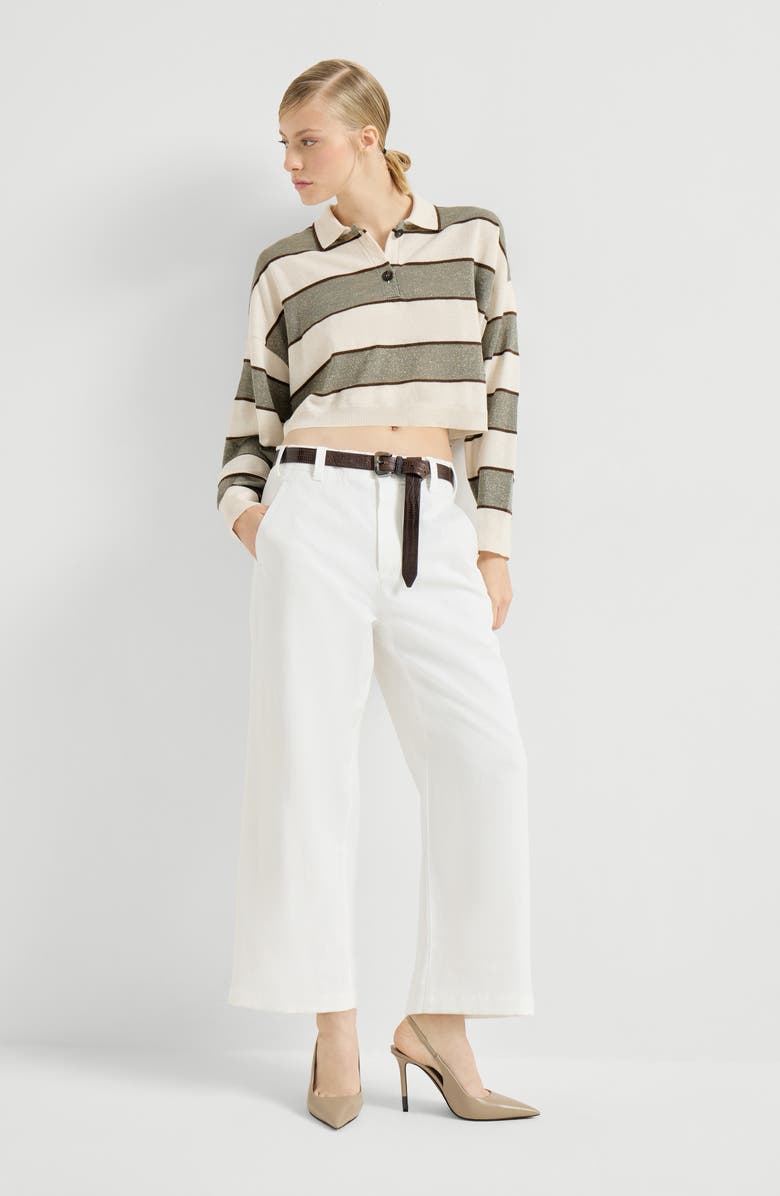 Brunello Cucinelli Chino Crop trousers, Alternate, color, White