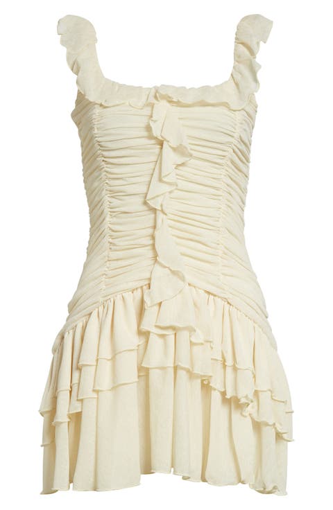 Gemma Tierred Ruffle Chiffon Minidress