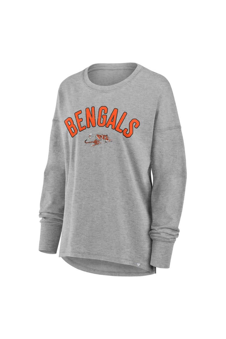 Women's Fanatics Heather Gray Cincinnati Bengals Hometown Legacy Long Sleeve T-Shirt, Alternate, color, Heather Gray