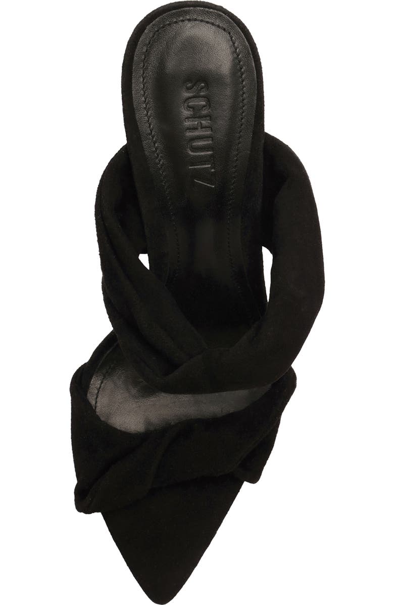 Schutz Meline Pointed Toe Slide Sandal, Alternate, color, Black