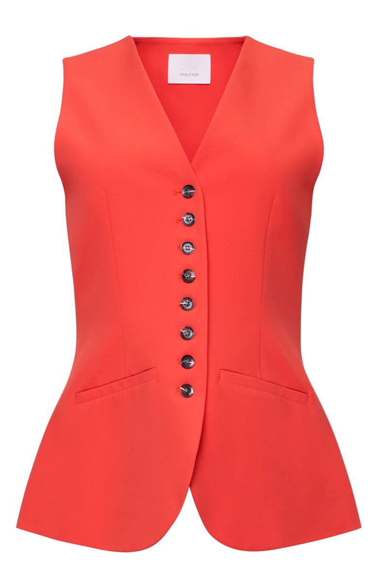 Cinq à Sept Kallen Vest, Alternate, color, Red Tangerine