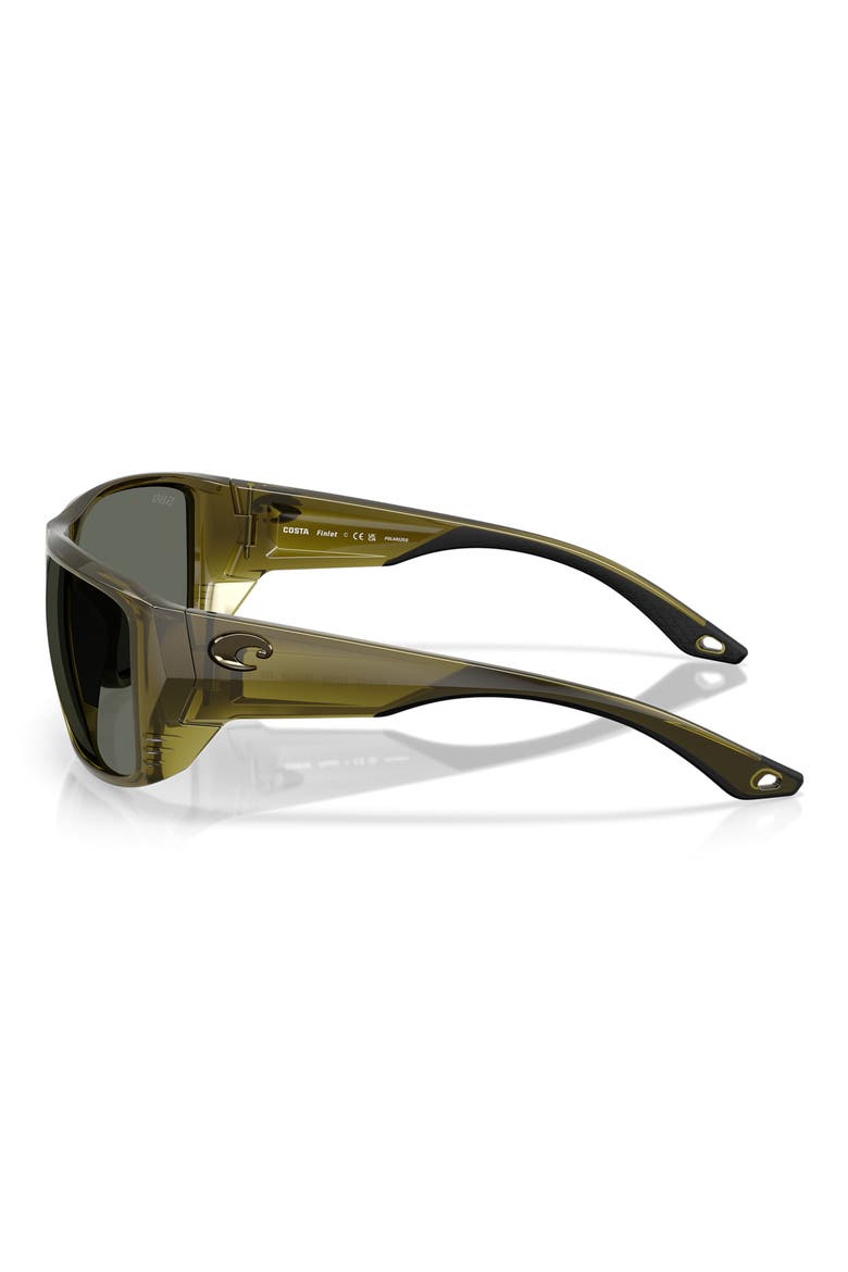 59mm Finlet Polarized Rectangle Sunglasses, Alternate, color, SEAGRASS / GRAY 580G