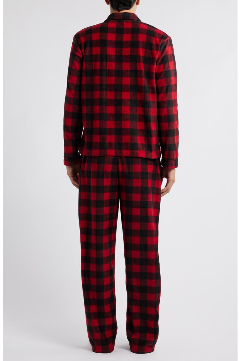Buffalo Check Fleece Pajamas, Alternate, color, RED BUFFALO CHECK