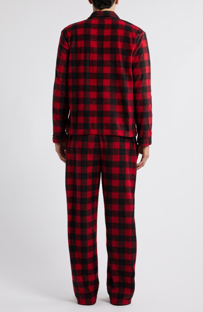 SLEEPHERO Buffalo Check Fleece Pajamas, Alternate, color, Red Buffalo Check