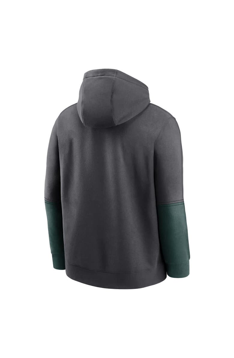 Nike Men's Nike Anthracite/Green Michigan State Spartans 2024 Sideline Club Pullover Hoodie, Alternate, color, 