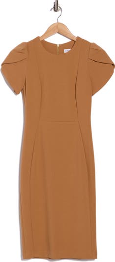 green emerald velvet dress Calvin Klein Tulip Sleeve Sheath Dress Black 6 at Amazon Women's Clothing  store
