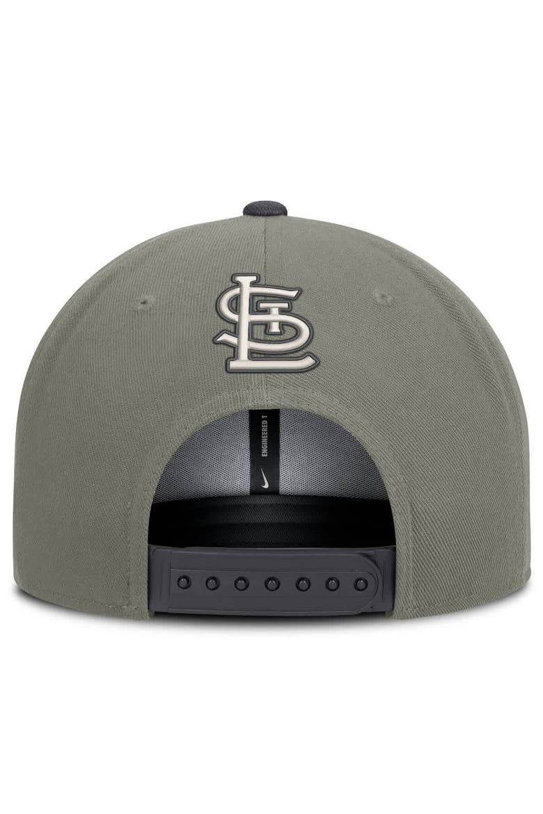 Men's Nike Olive St. Louis Cardinals Pro Dri-FIT Snapback Hat, Alternate, color, Gray